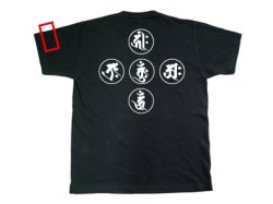 画像1: 梵字Ｔシャツ　とタイプ（金剛界五仏）袖文字入り