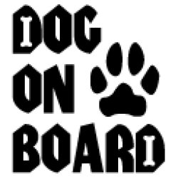 画像1: 「DOG ON BOARD」ステッカーＣタイプ