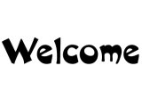カット文字　定型文「welcome」