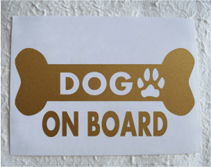 画像: 「DOG ON BOARD」ステッカーA タイプ